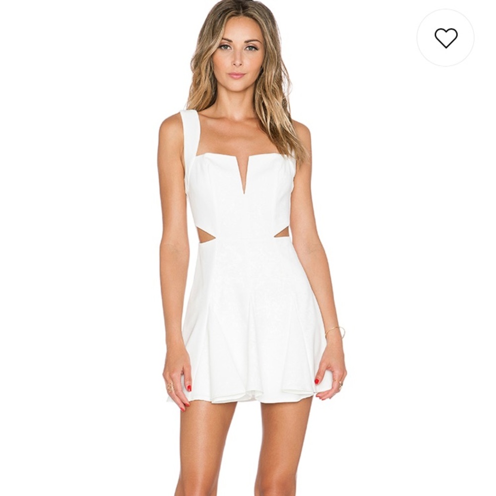 NBD white mini dress